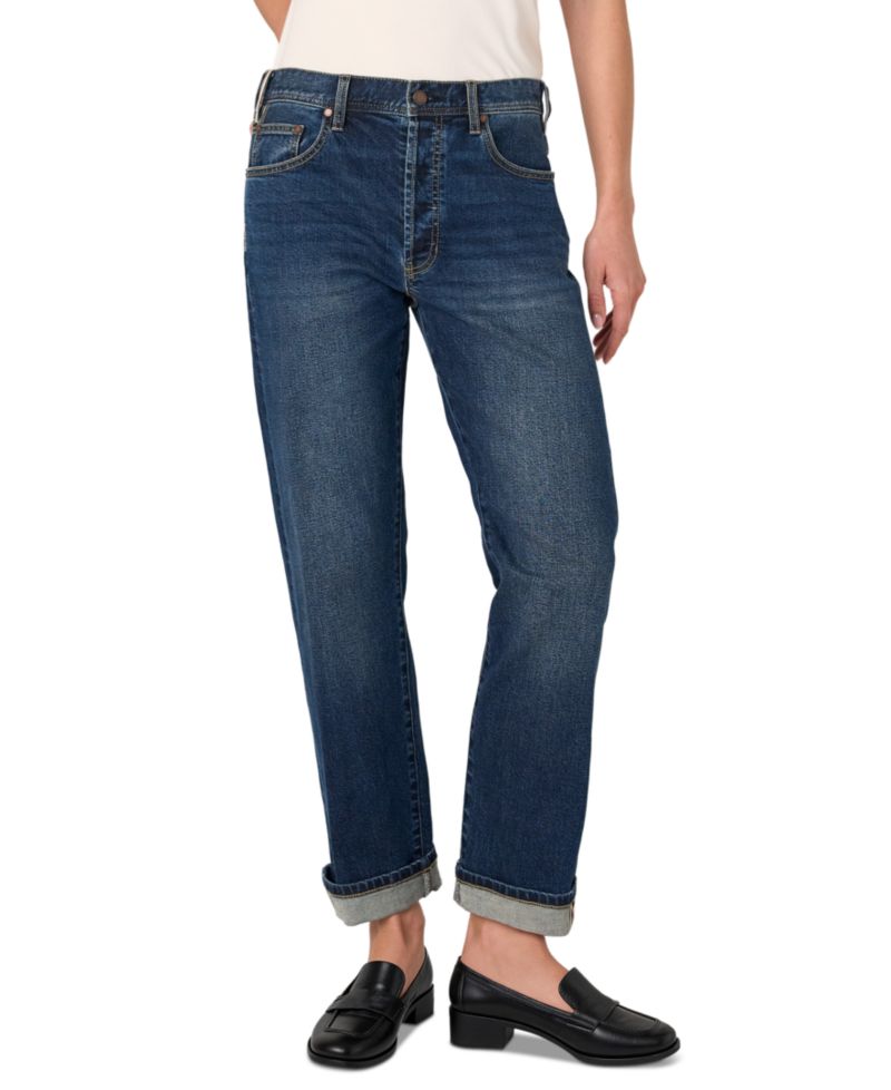 Women's Sloane Low-Rise Girlfriend Cuffed Jeans