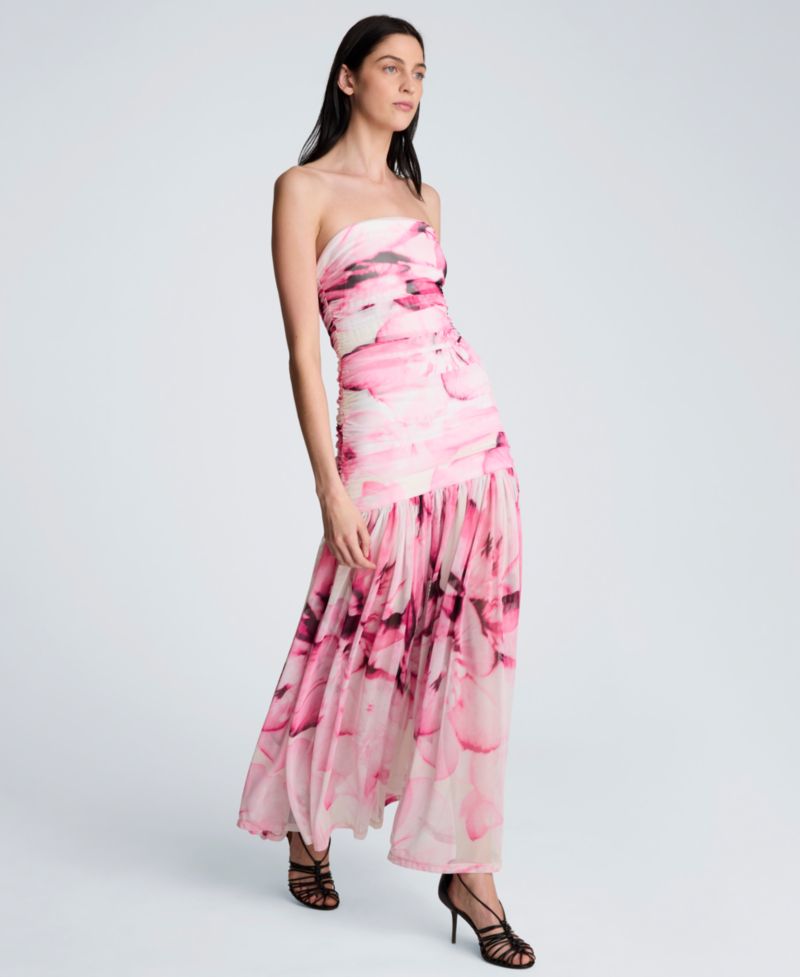 Women's Strapless Sleeveless Maxi Dress