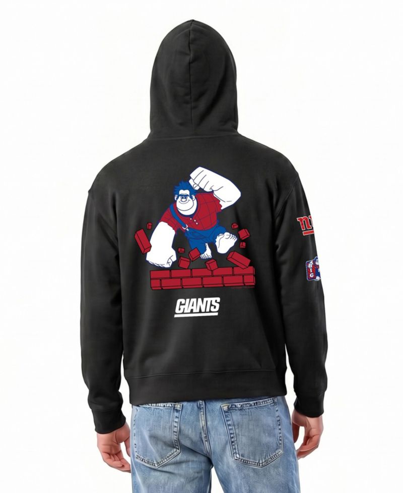 Men's Black New York Giants Disney X Champion All Star Full-Zip Hoodie