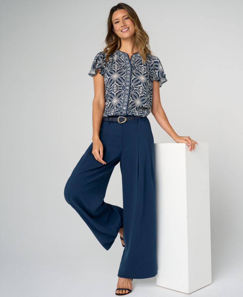 Petite Crewneck Blouse