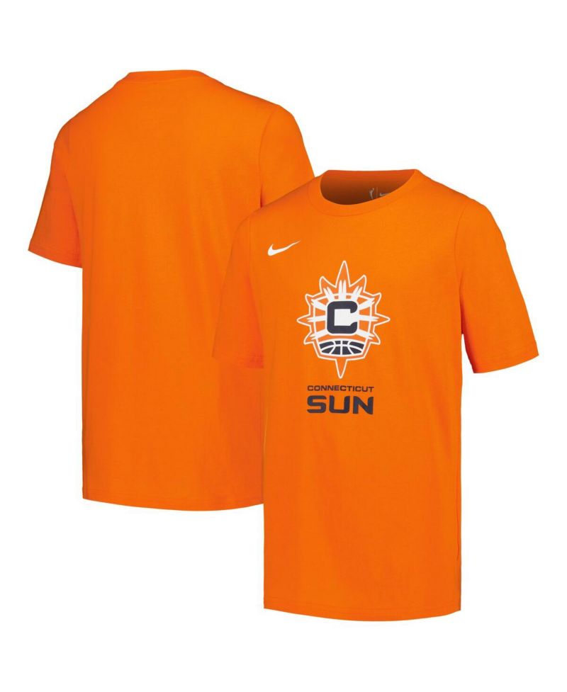 Big Boys and Girls Orange Connecticut Sun Essential Logo T-Shirt