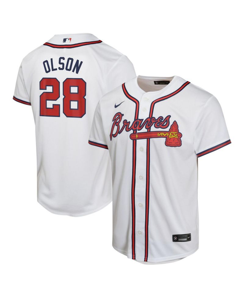 Big Boys and Girls Matt Olson White Atlanta Braves Home Game Player Jersey