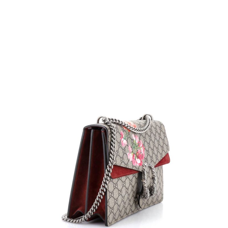 Medium Dionysus Bag Blooms Print GG Coated Canvas