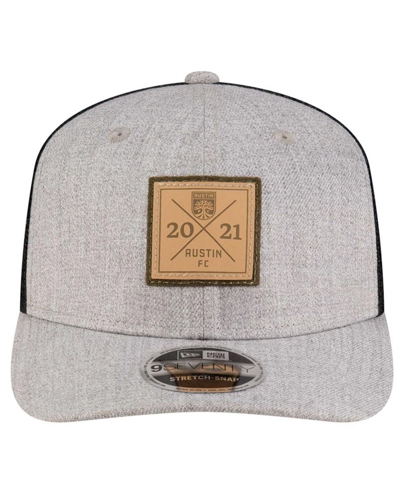 Men's Heather Gray Austin FC Heather Patch 9SEVENTY Adjustable Hat