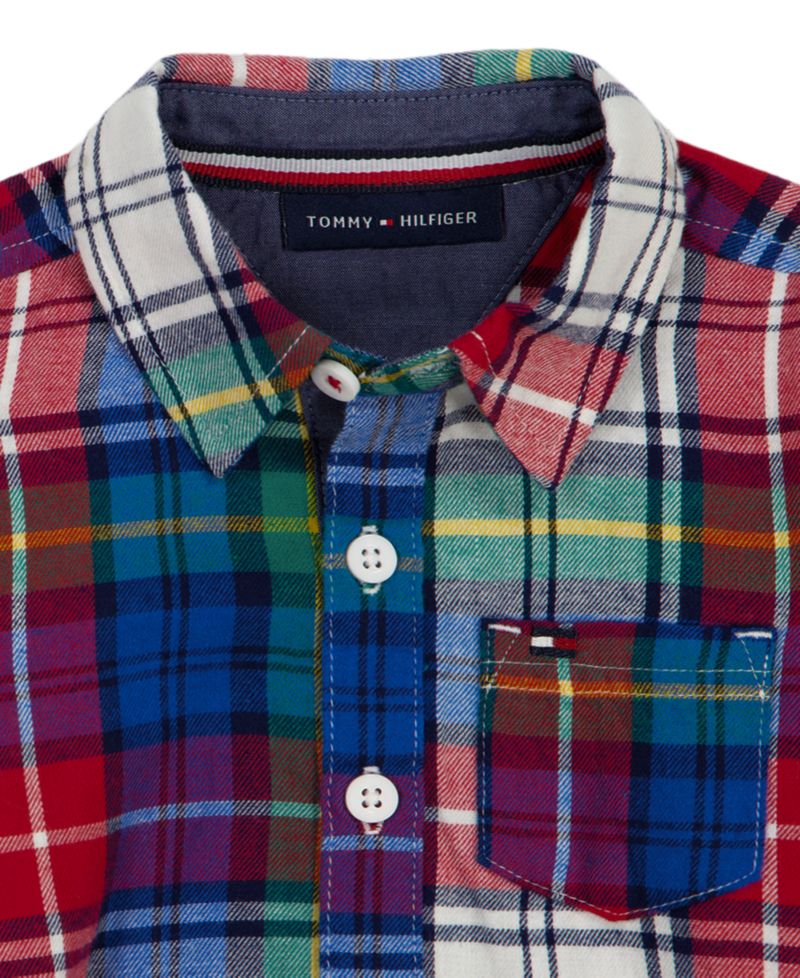 Baby Boys' Long-Sleeve Plaid Shirt Bodysuit and Pants, 2-Piece Set