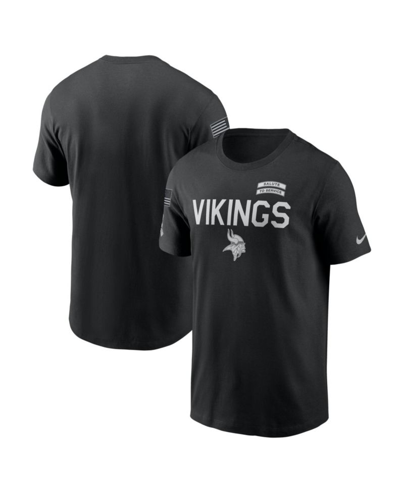 Men's Black Minnesota Vikings 2026 Salute to Service Sideline Dri-FIT T-Shirt