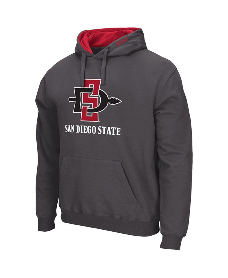 Men's Charcoal San Diego State Aztecs Arch Logo 3.0 Pullover Hoodie