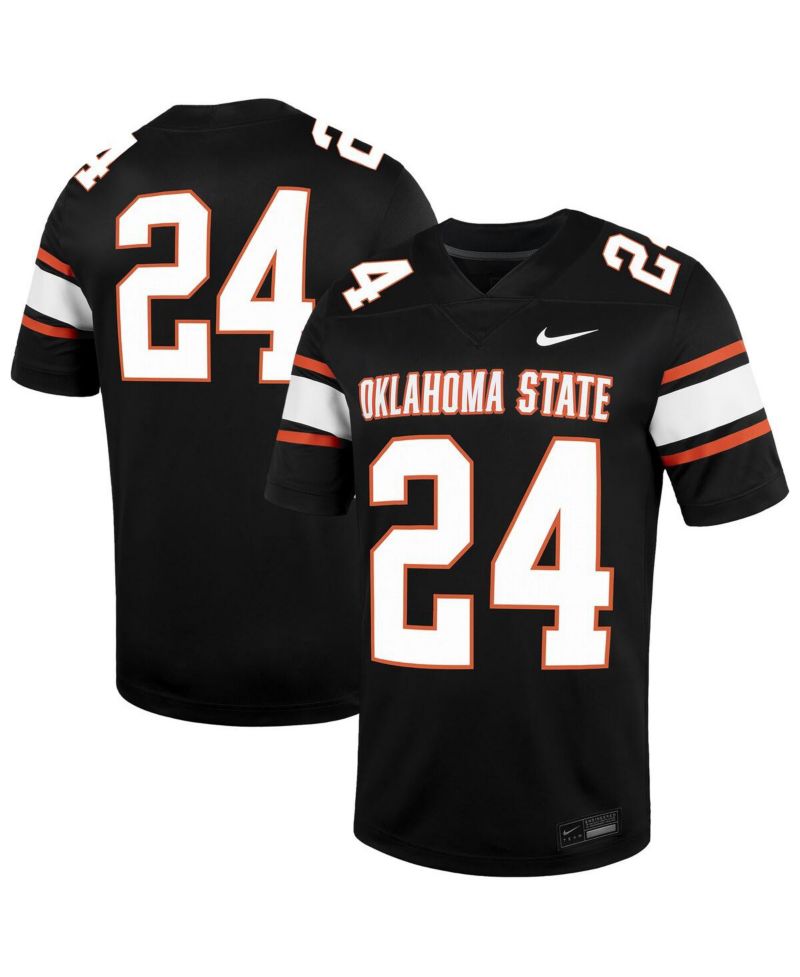 Men's 24 Black Oklahoma State Cowboys Untouchable Football Jersey