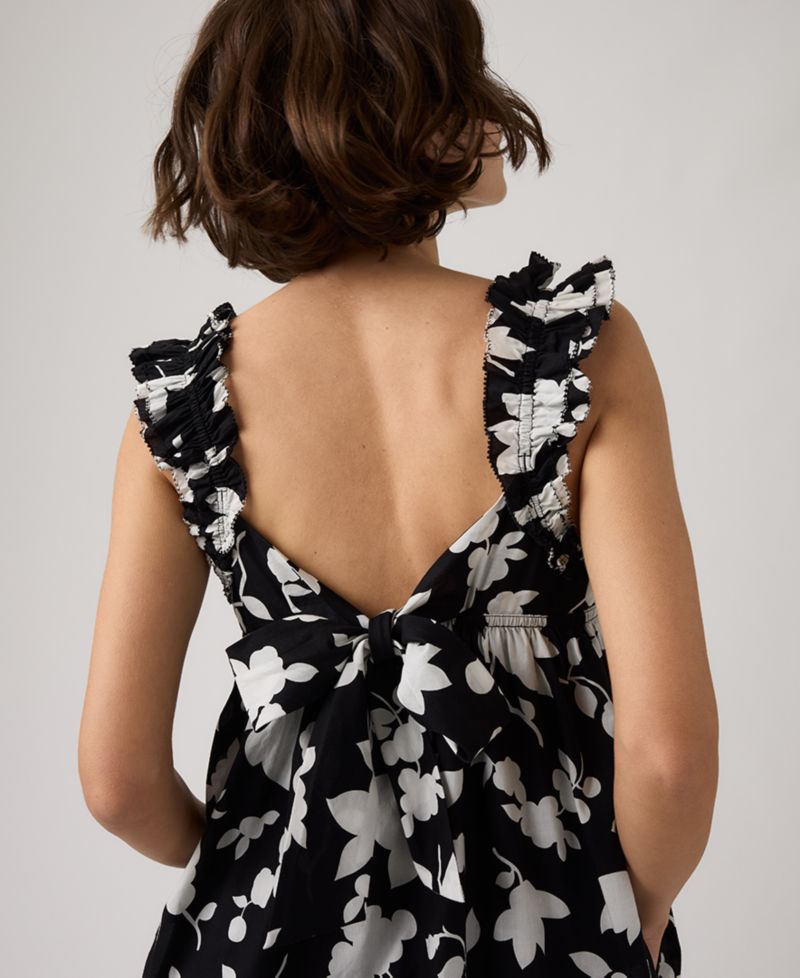 Premium Women's Meg Printed Sleeveless Cotton Mini Dress