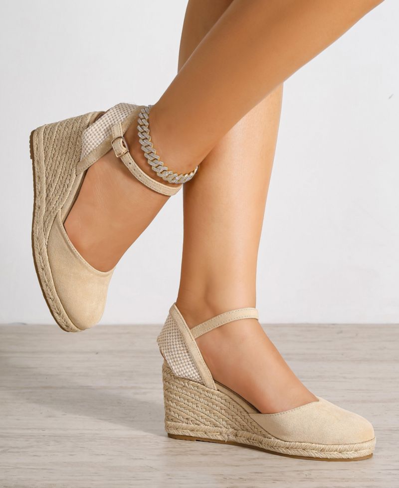 Women's Marlene Jute-Wrapped Closed Toe Espadrille Wedges