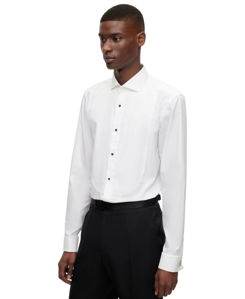 Men's Slim-Fit Easy-Iron Poplin Dress Shirt