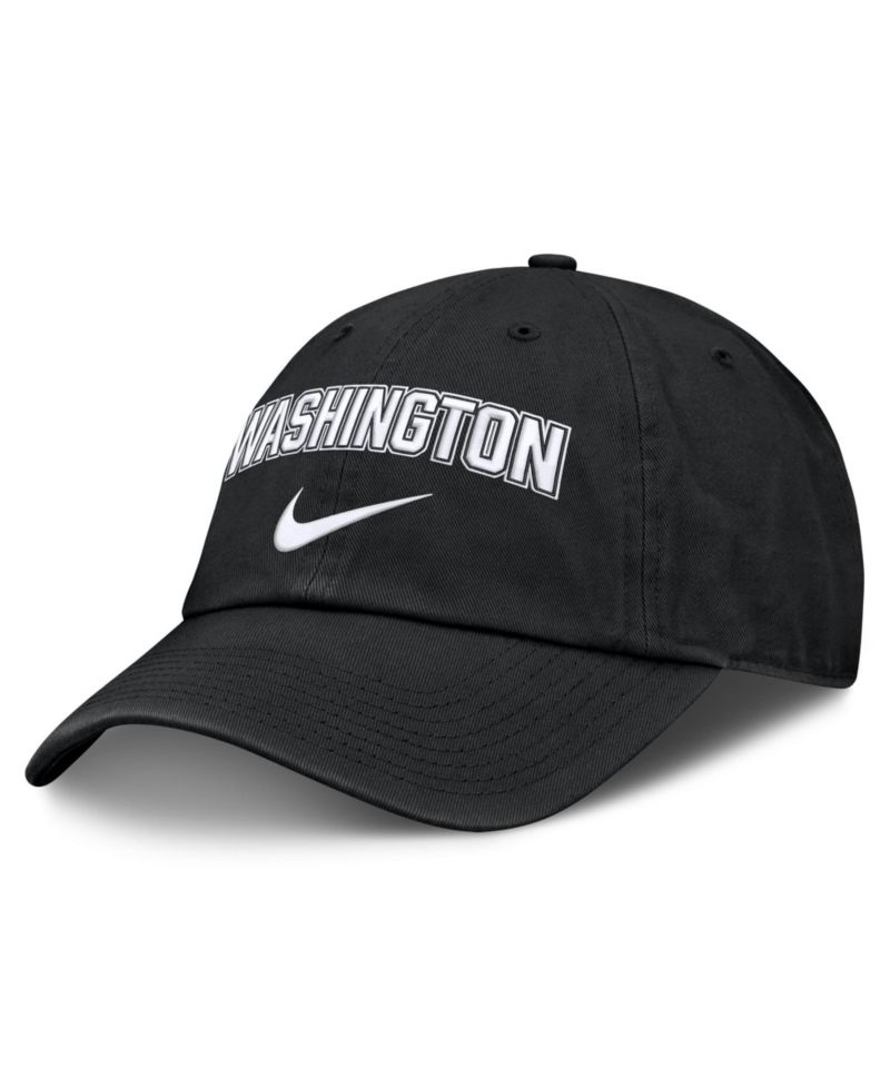 Men's Black Washington Nationals Primetime Club Adjustable Hat