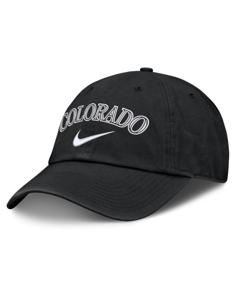 Men's Black Colorado Rockies Primetime Club Adjustable Hat