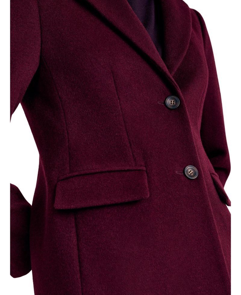Women's Lydia Wool-Blend Mid-Length Lined Coat