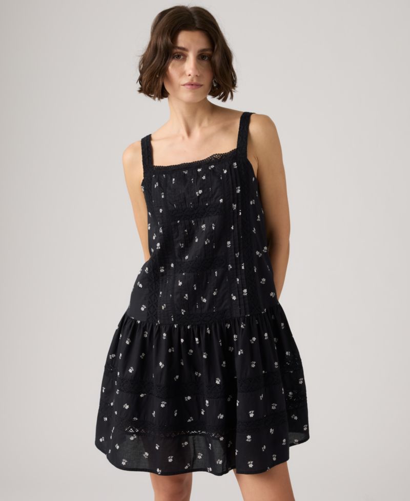 Premium Women's Kate Floral Square Neck Mini Dress