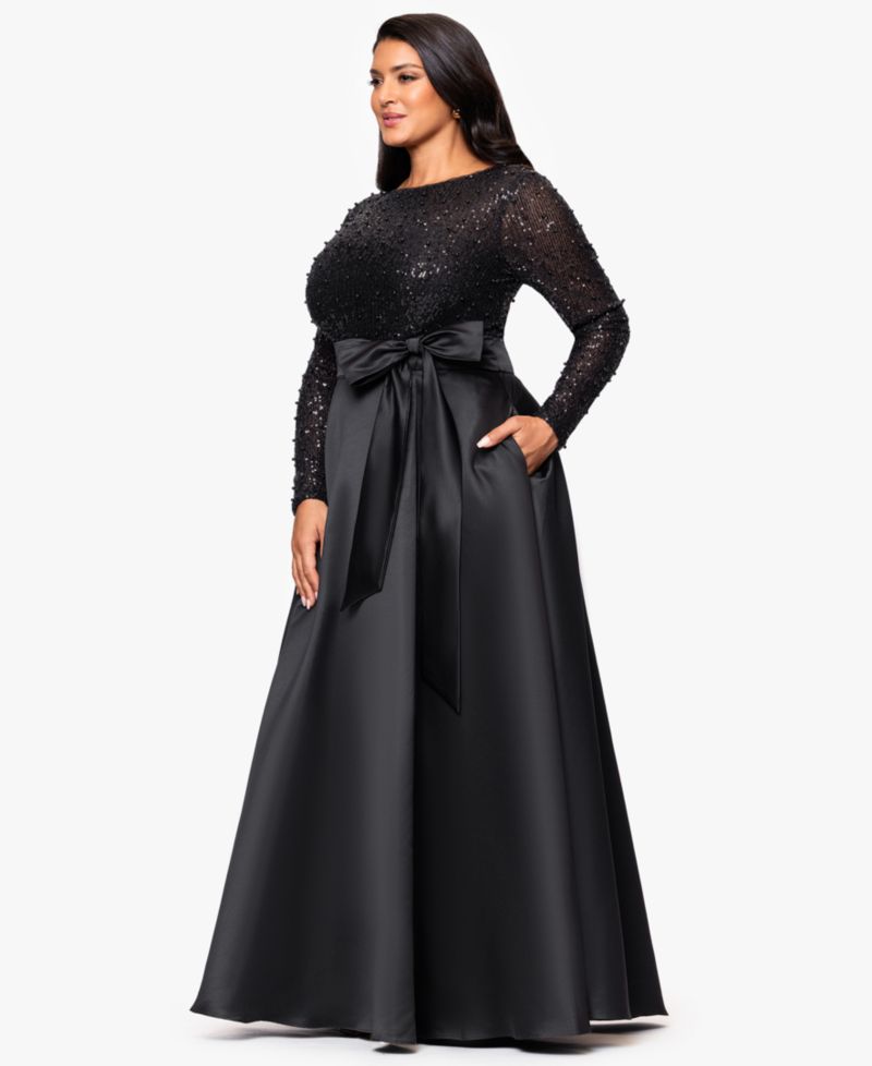 Women's Long Sleeve Ball Gown