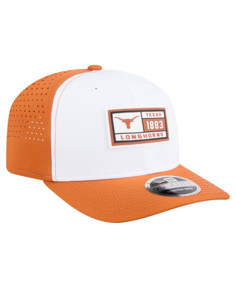 Men's White/Texas Orange Texas Longhorns Perforated Patched 9SEVENTY Adjustable Hat
