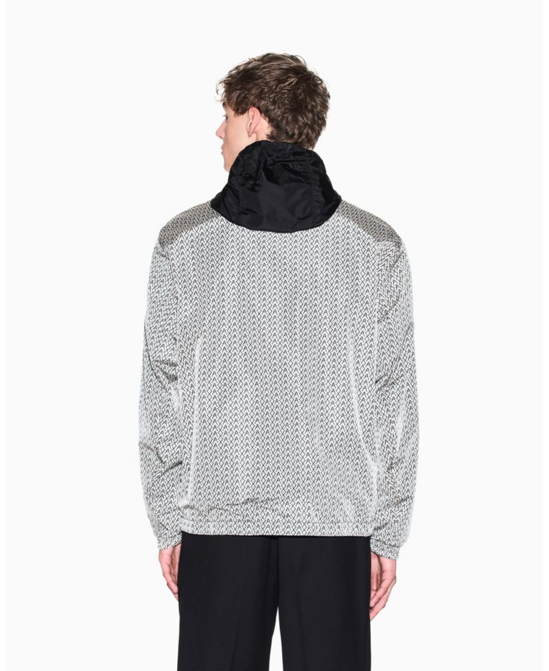Men's Allover Logo Print Windbreaker Jacket