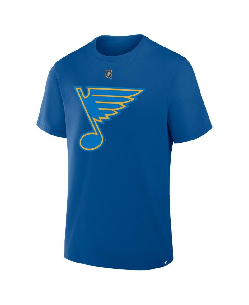 Men's Jordan Binnington Blue St. Louis Blues Authentic Stack Name & Number T-Shirt