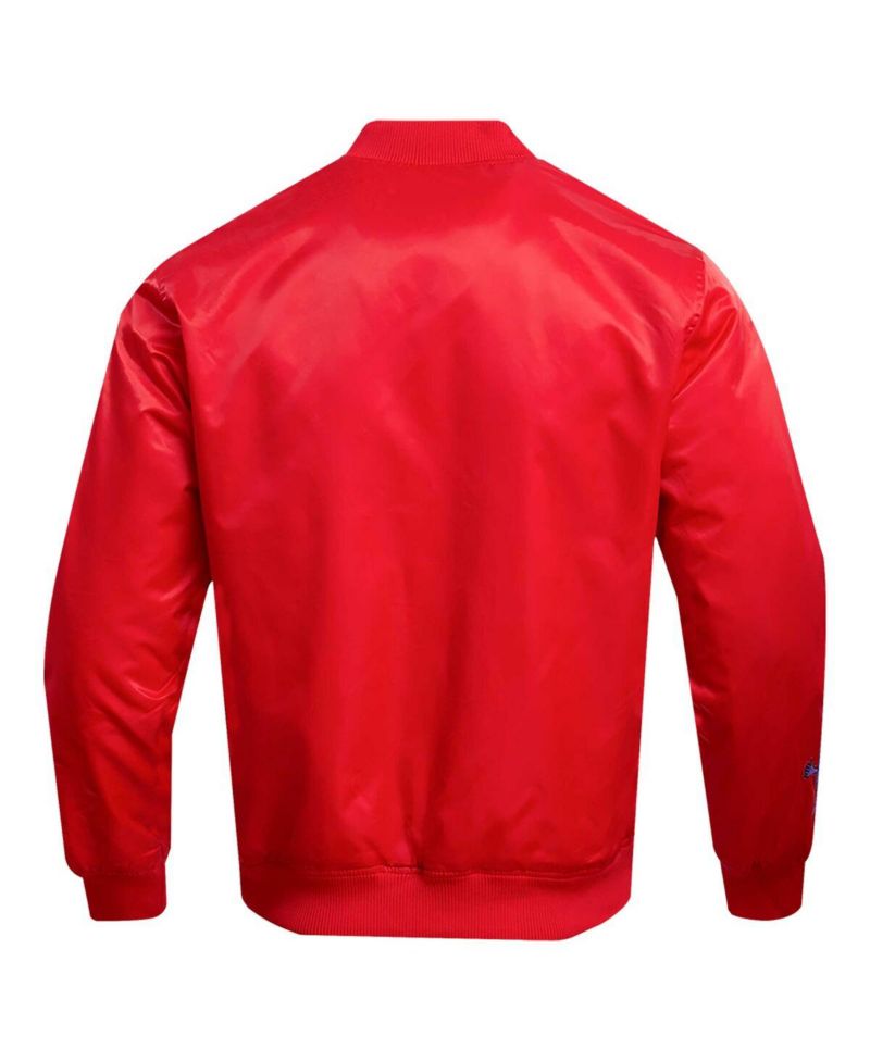 Men's Red Looney Tunes Positive Energy Satin Full-Snap Jacket