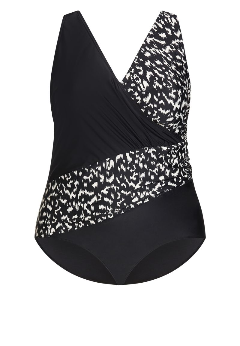 Women's Spliced Print 1 Piece