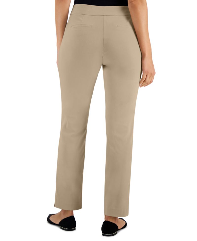Petite Tummy-Control Cambridge Stretch Slim-Leg Pants