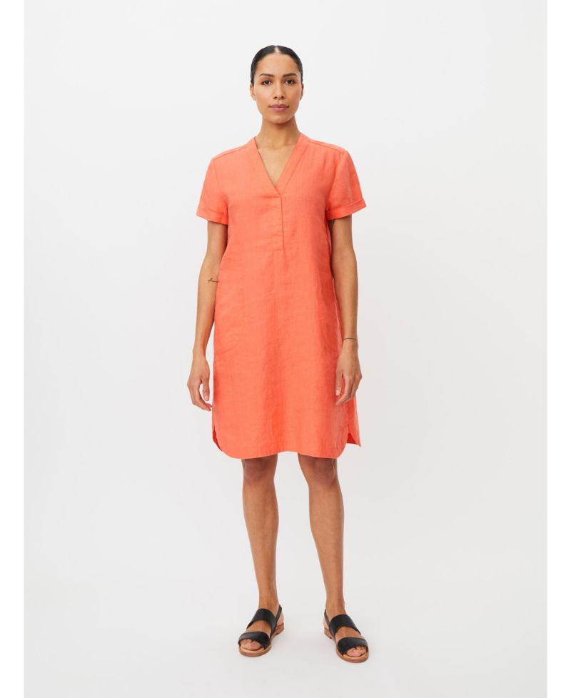 Women's Manareela Linen V-Neck Tunic Dress
