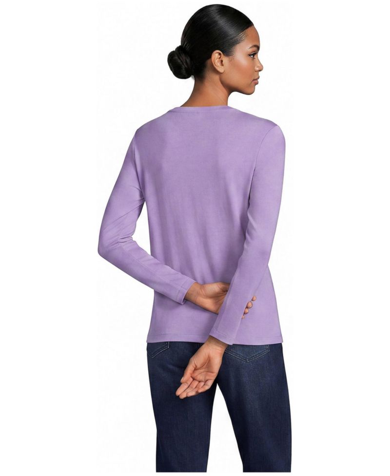 Women's Supima Cotton Long Sleeve V-Neck T-Shirt