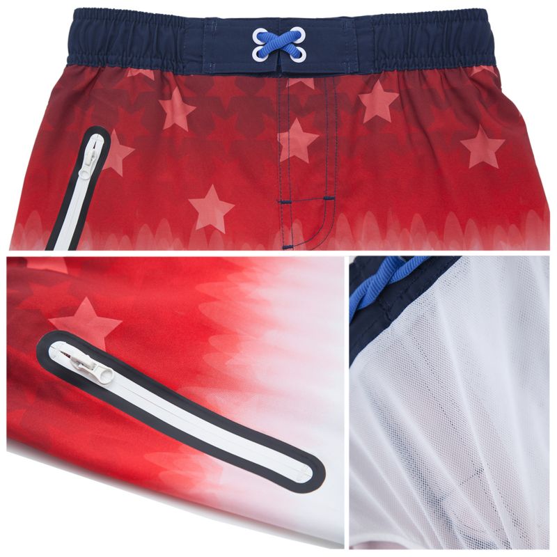 Boys 4-Way Stretch Quick Dry Board Shorts Swim Trunks with Mesh Lining UPF50+