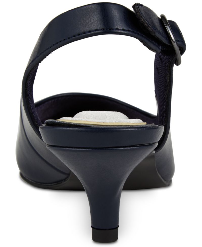 Faye Slingback Kitten-Heel Pumps