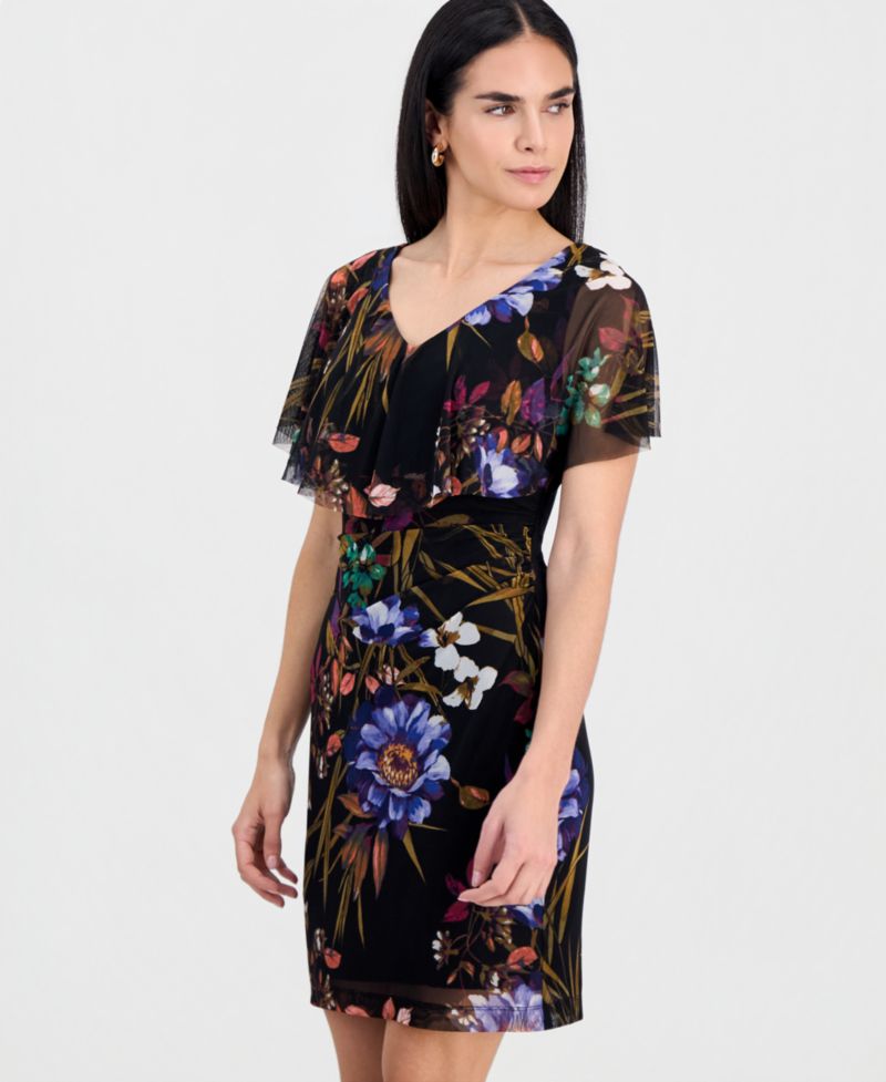 Petite Mesh Sheath Dress
