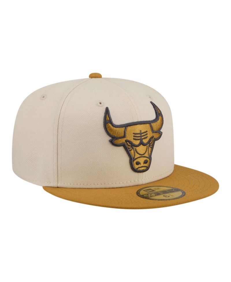 Men's Cream/Tan Chicago Bulls Two-Tone Color Pack 59FIFTY Fitted Hat