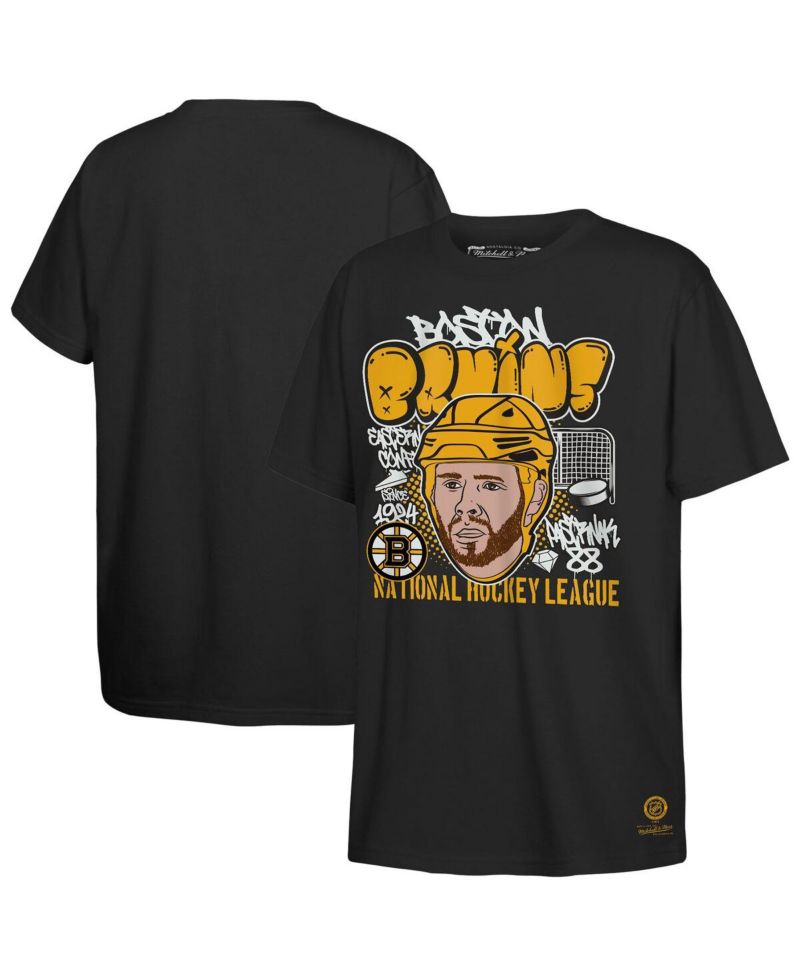 Big Boys and Girls David Pasternak Black Boston Bruins Caricature T-Shirt