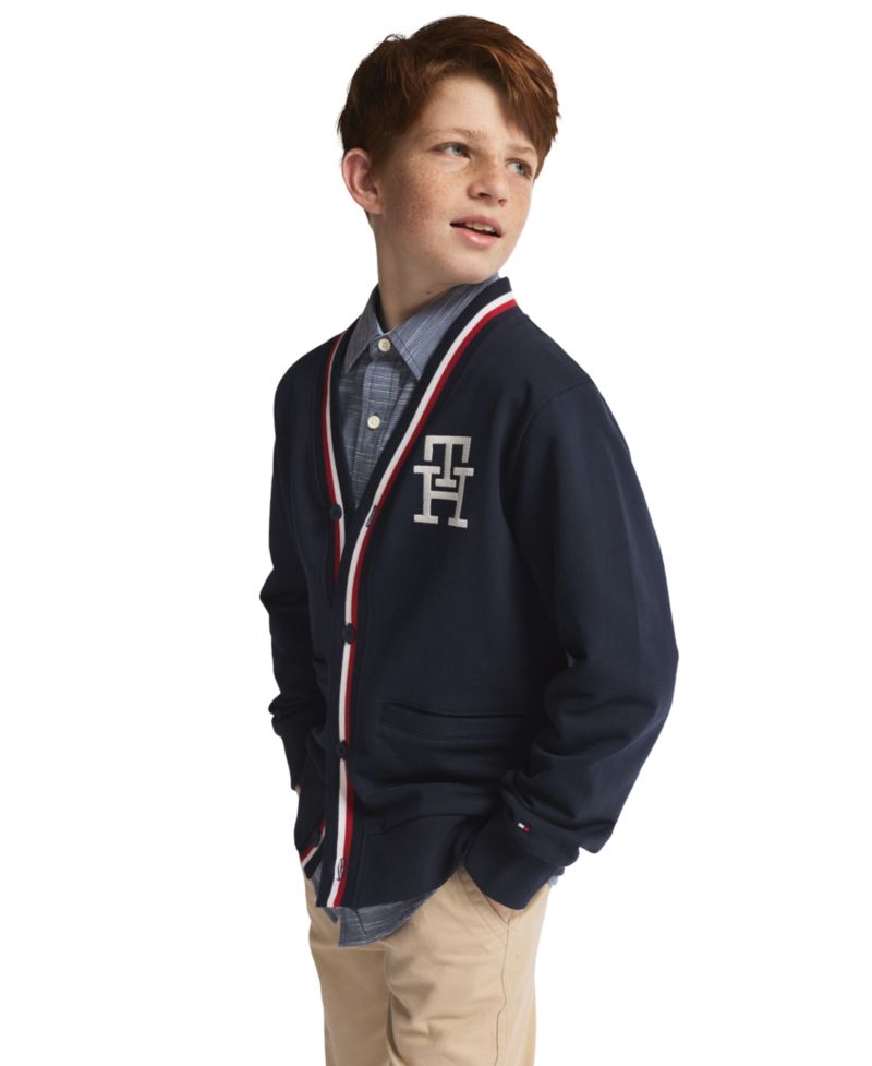 Boys' 8-20 Minimal V-Neck Cardigan