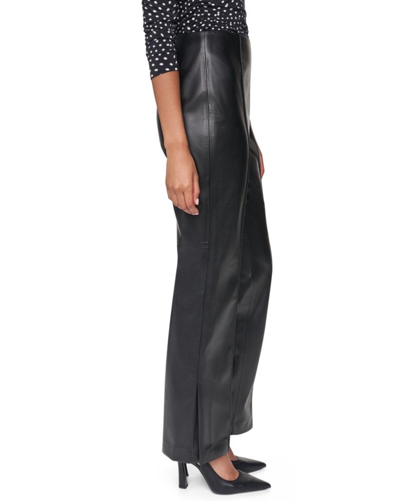 Women's Butter High-Waisted Flared Faux Leather Pants