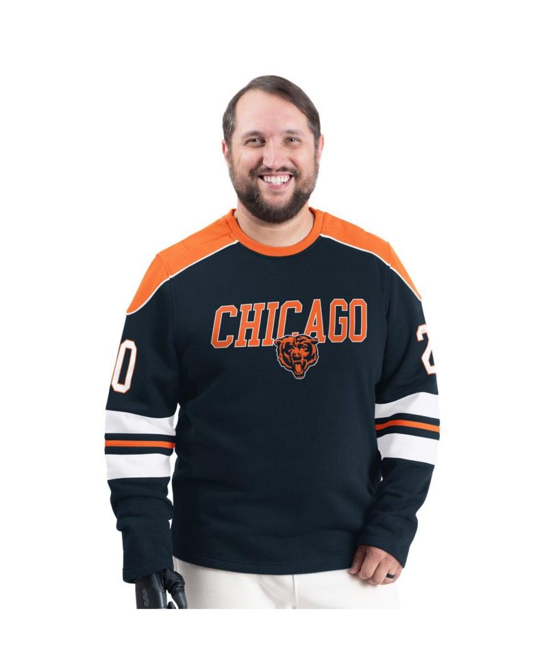 Men's Navy Chicago Bears Adaptive Lord Stanley Crewneck Sweatshirt