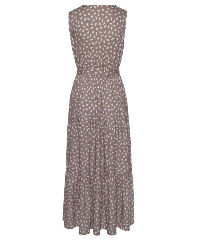 Women's Printed Tiered Elastic-Waist Maxi Dress