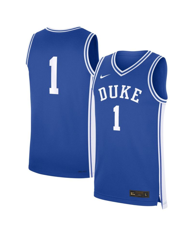 Men's 1 Royal Duke Blue Devils Road Replica Jersey