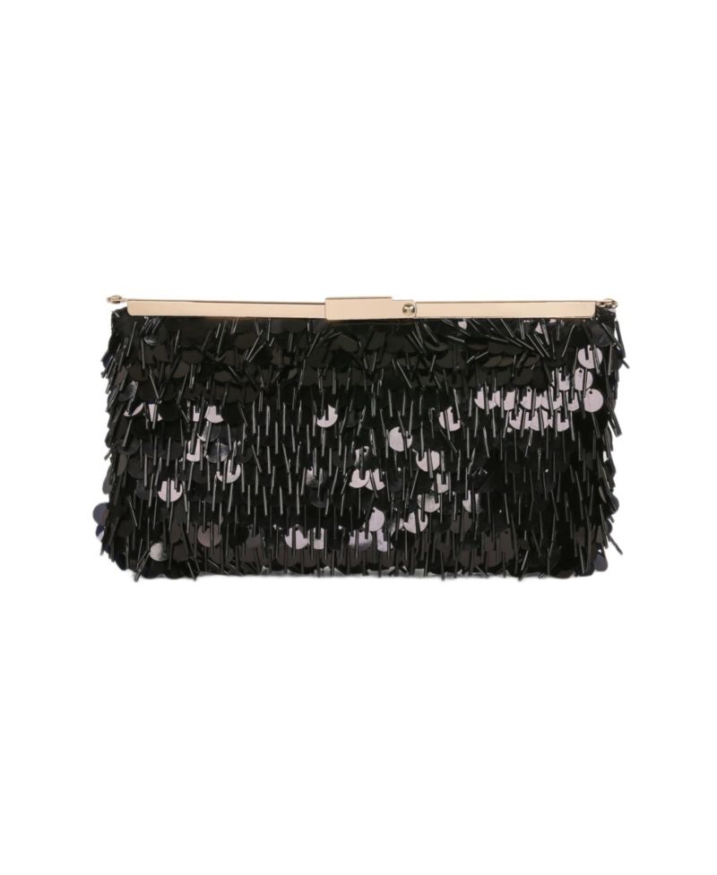 Woman's Briar Mixed Sequin Hinged Frame Clutch