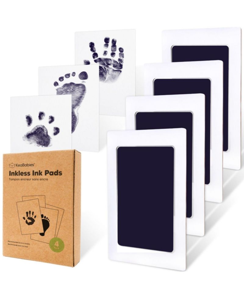 4pk Inkless Ink Pad for Baby Hand and Footprint Kit, Clean Touch Dog Paw, Dog Nose Print Kit, Baby & Pet Safe