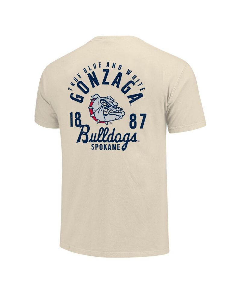 Men's Cream Gonzaga Bulldogs Comfort Colors Mascot Overlay T-Shirt