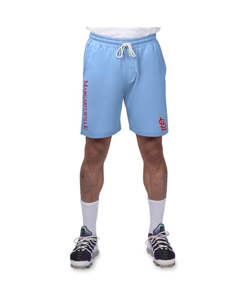 Men's Light Blue St. Louis Cardinals Peached French Terry Shorts