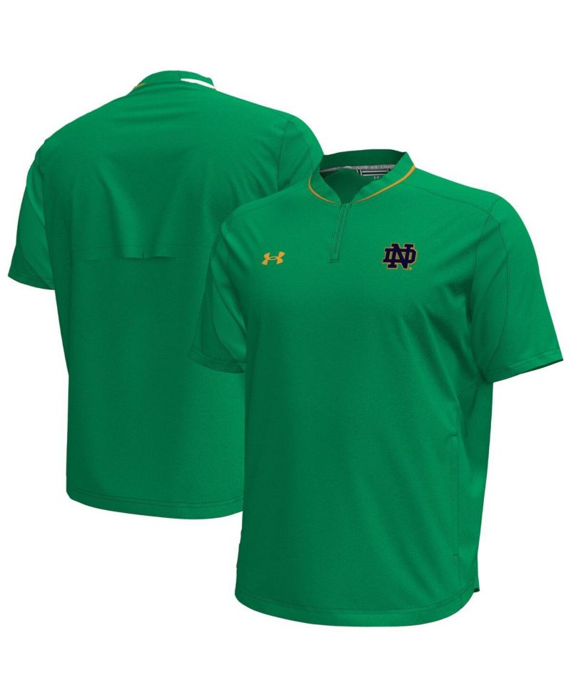 Men's Green Notre Dame Fighting Irish Motivate Quarter-Zip Performance Sweatshirt
