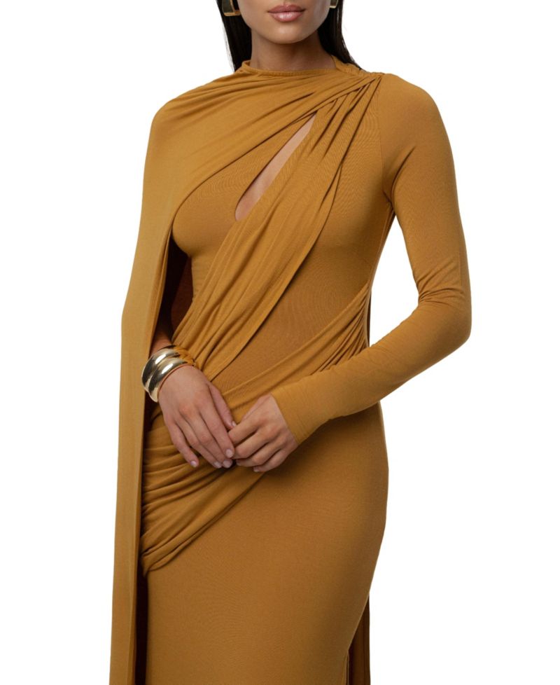 Women's Draped Elegance Cape Dress