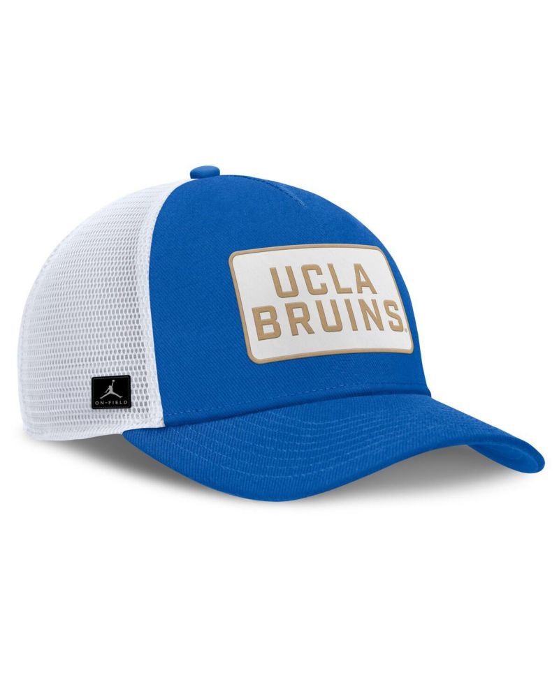 Men's Blue/White UCLA Bruins 2025 On-Field Rise Patch Trucker Adjustable Hat