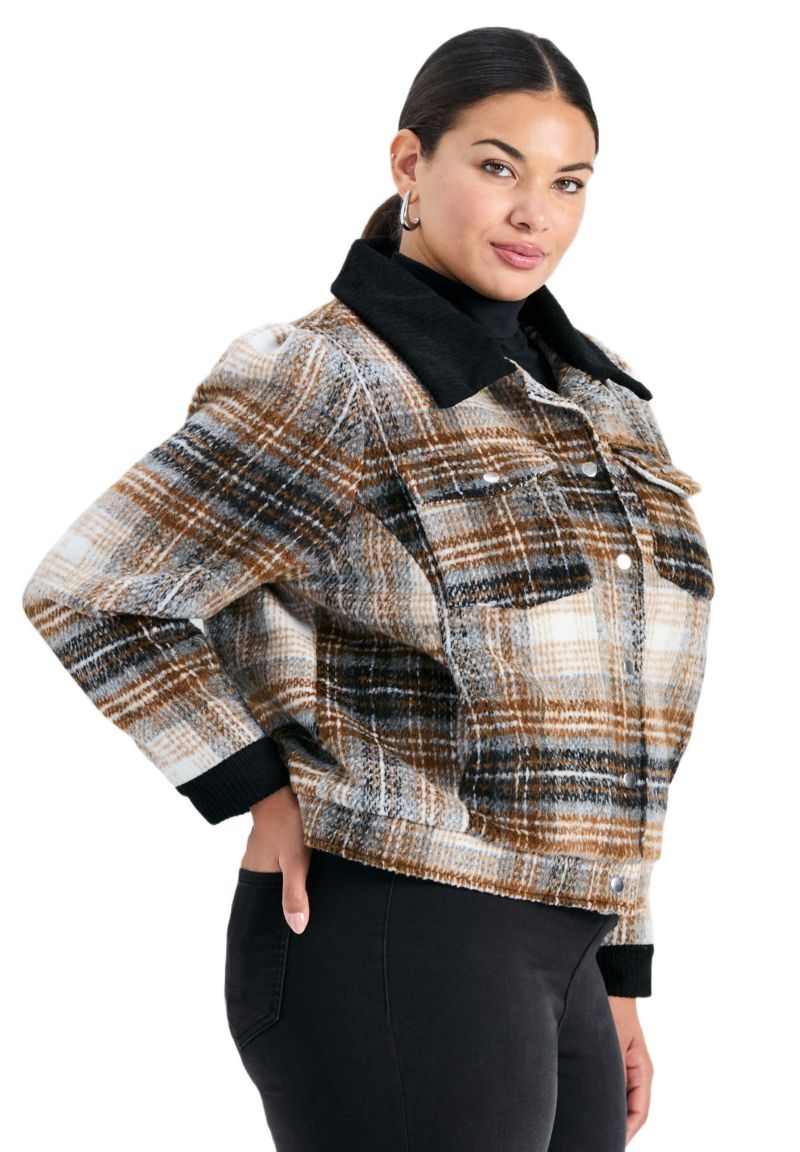Women's Joss Plaid Cropped Jacket