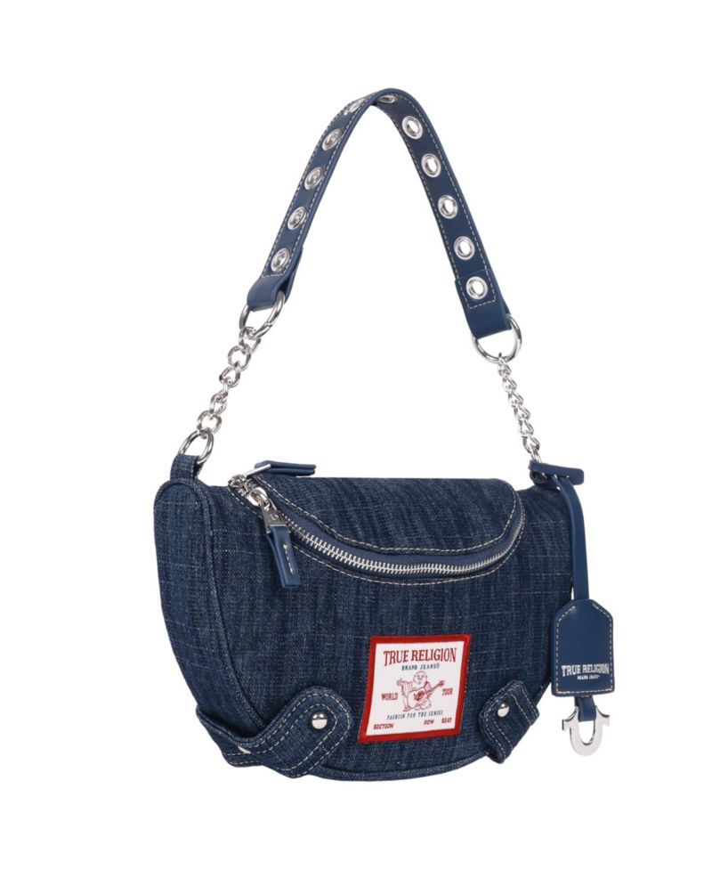 Chain Handle Denim Hobo
