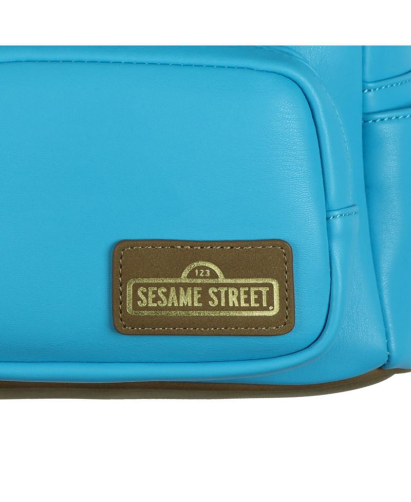 Cookie Monster 11 Inch Mini Backpack Character Faux Leather Small Purse