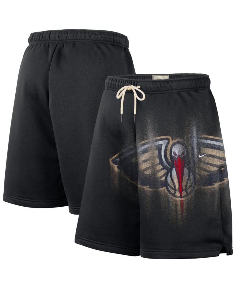 Men's Black New Orleans Pelicans 2026 Standard Issue Practice Icon Fleece Shorts