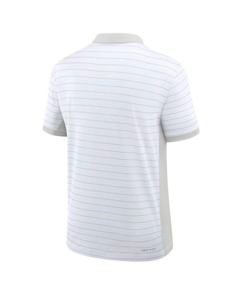 Men's White Duke Blue Devils 2026 Early Season Coaches Sideline Victory Stripe Dri-FIT Polo